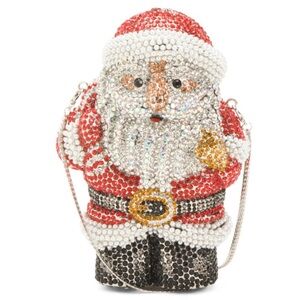 ♥️💚Santa Jeweled Bag by Natasha 8x7 inch Detachable shoulder strap Brand New♥️